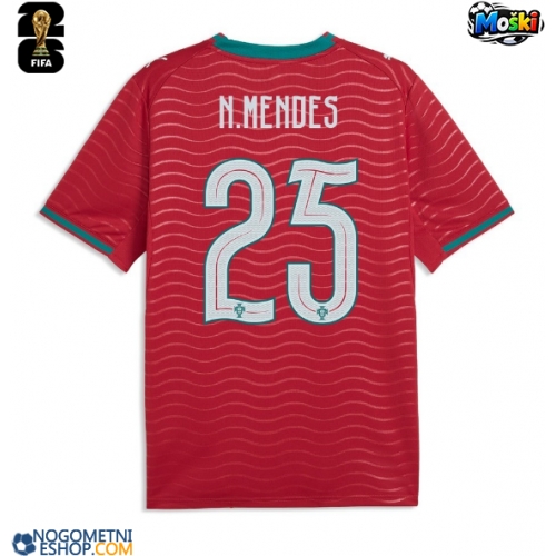 Moški Nogometni dresi Portugalska Nuno Mendes #25 Domači SP 2026 Kratek Rokav